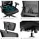 tectake 360° Swivel Function Black Chaise de bureau 130cm