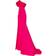 Milla Thigh Slit Princess Strapless Gown - Fuchsia