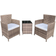 Furniture One 3 pcs Bistro Set, 1 Table incl. 2 Chairs