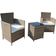 Furniture One 3 pcs Bistro Set, 1 Table incl. 2 Chairs