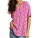 Roman Spot Print V-Neck Tunic Top - Cerise