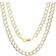 Nuragold Cuban Chain Curb Link Diamond Cut Pave Two Tone Necklace 5.5mm - Gold/Silver