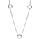 Pandora Pave Circles Chain Necklace - Silver/Transparent