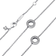 Pandora Pave Circles Chain Necklace - Silver/Transparent