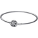 Pandora Moments Sparkling Snowflake Clasp Bangle - Silver/Transparent