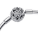 Pandora Moments Sparkling Snowflake Clasp Bangle - Silver/Transparent