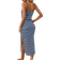 Shein LUNE Women's Summer Casual Spaghetti Strap Dress With Tie Waist, Side Split Hem