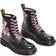 Dr. Martens Junior 1460 Glitter & Flower Applique 8-Eye Boot - Black