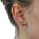 Christina Circle Stud Earrings - Gold/Topaz