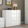 Fwstyle Modern White Gloss Chest of Drawer 110x99cm