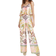 River Island Satin Abstract Layered Jumpsuit - Pink