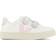 Veja Kid's Esplar Leather Riptape Trainers - White/Silver