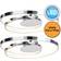 First Choice lighting Modern LED Chrome Ceiling Flush Light ∅ 40.1cm 2pcs