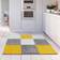 THE RUGS Area Rug Yellow, White, Grey 120 x120cm