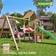 Nordic Play Playtower Jungle Gym Cubby with 2 Swing Module 220 Slide & 120kg Sand