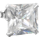 Lucléon Square Earring - Silver/Transparent