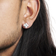 Lucléon Square Earring - Silver/Transparent