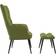 vidaXL Velvet with Footstool Light Green Sessel 96.5cm