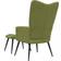 vidaXL Velvet with Footstool Light Green Fåtölj 96.5cm