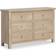 Roseland Furniture Farrow Oak Large 6 Chest of Drawer 120x78cm