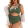 Shein Swim Vcay Summer Beach Plus Size Women's Hollow Out & Ruched One Piece Swimsuit