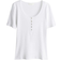 H&M Ladies Ribbed Henley Top - White