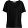 H&M Ladies Ribbed Henley Top - Black