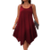 Shein LUNE Plus Size Asymmetric Hem Sleeveless Dress With Double Shoulder Straps