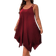 Shein LUNE Plus Size Asymmetric Hem Sleeveless Dress With Double Shoulder Straps