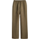 H&M Trousers In Linen Blend - Dark Khaki Green