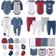 The Peanutshell Baby Clothing Set 30-piece - Blue