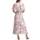 Calvin Klein Women's Floral Print Cape Back Maxi Dress - Blush Multi