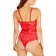 Cosabella Never Say Never Tie Me Up Deep V Bodysuit - Rossetto