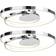 First Choice lighting Modern LED Chrome Ceiling Flush Light ∅ 40.1cm 2pcs