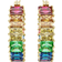 Swarovski Matrix Hoop Earrings - Gold/Multicolour