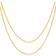 Nuragold Rope Chain Diamond Cut Necklace 2.5mm - Gold