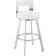 Benjara Ami White Bar Stool 34"