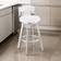 Benjara Ami White Bar Stool 34"