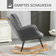 Homcom Retro Dark Grey Gyngestol 101cm