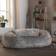 ICON Cloud Giant Fluffy Faux Fur Grey Bean Bag