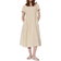 Uniqlo Linen Blend Square Neck Short Sleeve Dress - Beige