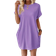 Shein LUNE Solid Hidden Pocket Batwing Sleeve Tee Dress