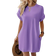 Shein LUNE Solid Hidden Pocket Batwing Sleeve Tee Dress