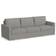 Flexsteel Flex Square Arm Modular Pebble Dark Gray Sofa 103" 3 Seater