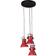 vidaXL 371861 Dark Red Pendant Lamp 17cm