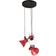 vidaXL 371861 Dark Red Pendant Lamp 17cm