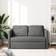 vidaXL Sleeping Function Dark Grey Sofa 112cm 2 Seater