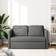 vidaXL Sleeping Function Dark Grey Sofa 112cm 2 personers