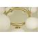 Aneta Molekyl Round Matt Brass/Opal White Pendellampa 50cm