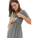 Ripe Maternity Crop Top Nursing Dress Olive/White